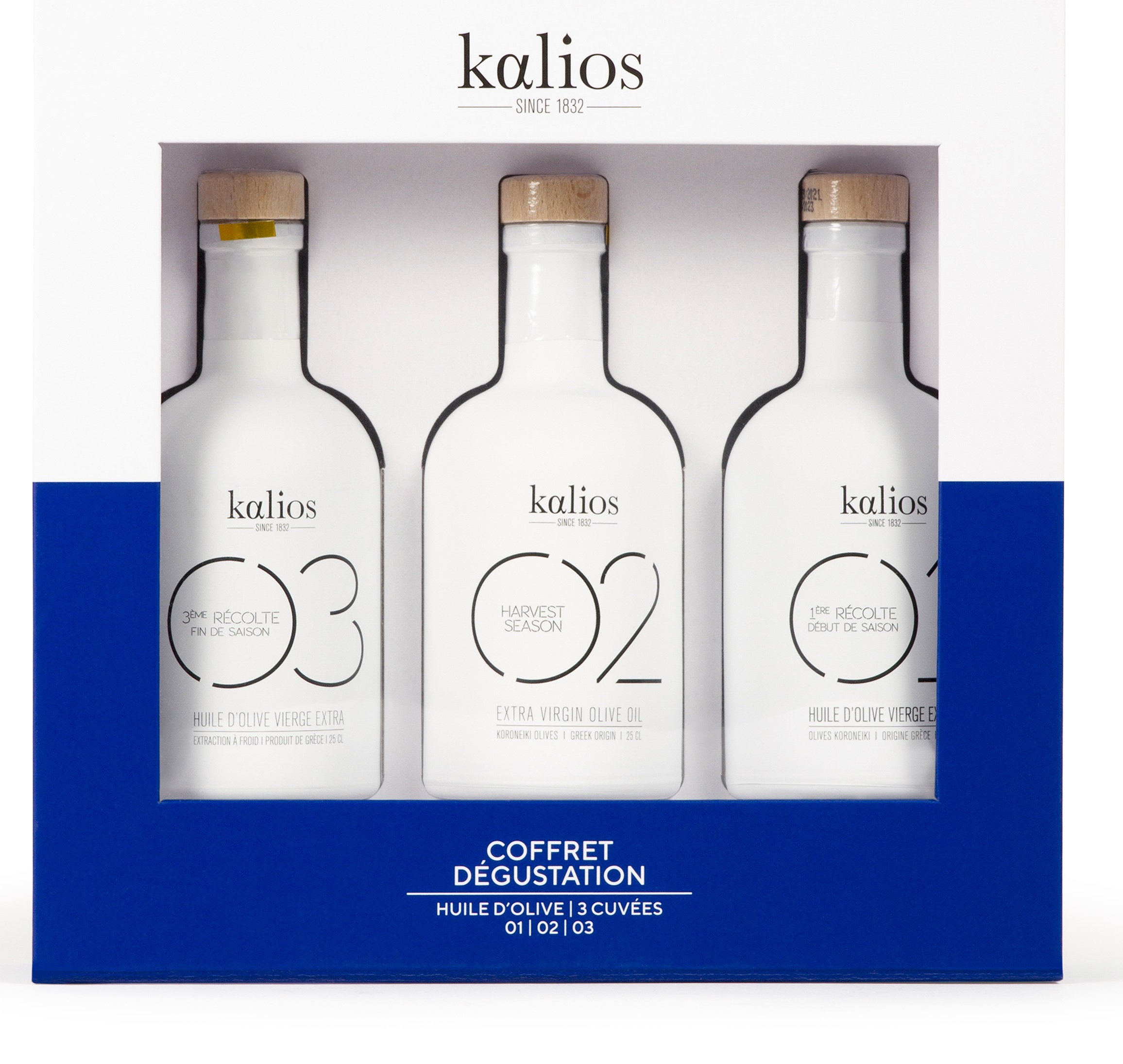 Geschenkbox Kalios  3 x 25 cl Olivenöle