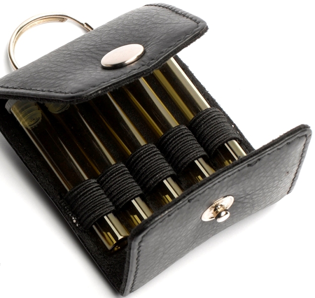 Schlüsselanhänger Notfall Globuli Etui,  Homöopathie, Leder