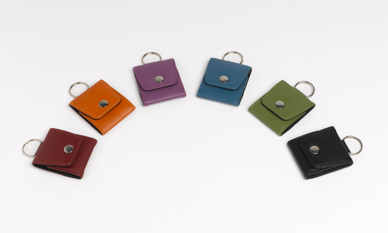 Schlüsselanhänger Notfall Globuli Etui,  Homöopathie, Leder  (ohne Gläser)