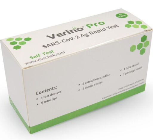 5er Packung Verino COVID-19 Antigen-Schnelltest für Laien
